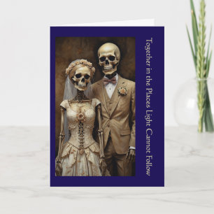 Vintage Gothic Skeleton Couple Valentine Card
