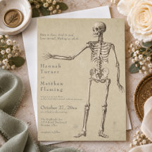 Vintage Gothic Skeleton Halloween Wedding