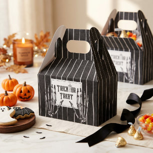 Vintage Gothic Skeleton Trick or Treat Favour Box