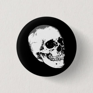 Vintage Gothic Skull 3 Cm Round Badge