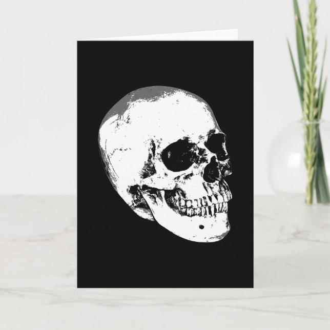 Vintage Gothic Skull Card (Front)