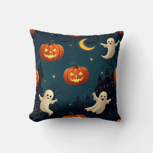 Vintage Gothic Skull & Floral Pattern Accent Pillo Cushion