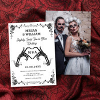 Vintage Gothic skull heart wedding