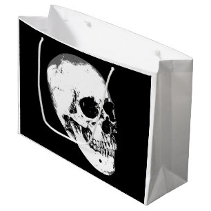 Vintage Gothic Skull Large Gift Bag