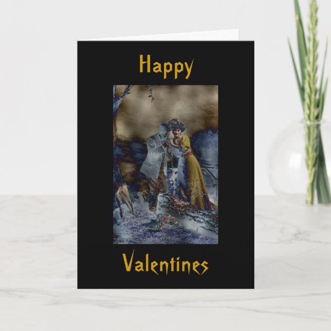 Vintage Gothic Valentines Day Card (Front)