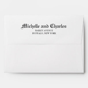 Vintage Gothic Wedding Envelope