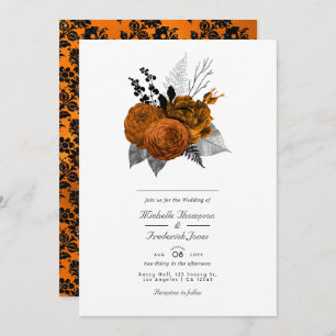Vintage Gothic Wedding Invitation