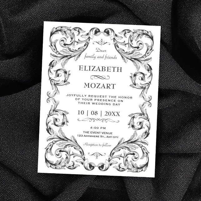 Vintage Gothic wedding Invitation (Creator Uploaded)