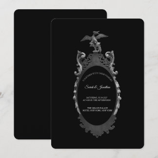 Vintage Gothic Whimsigoth Mirror Wedding Invite