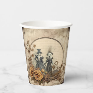 Vintage Gothic Witches Autumn Parchment Paper Cups