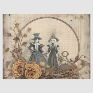Vintage Gothic Witches Autumn Parchment Tissue Paper