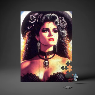 Vintage Gothic Woman Jigsaw Puzzle