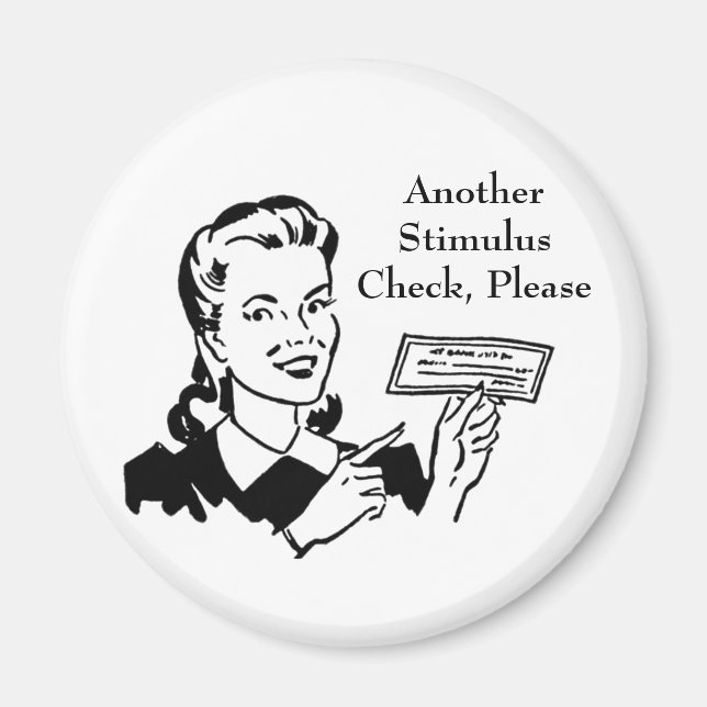 Vintage Government Stimulus Check Magnet (Front)