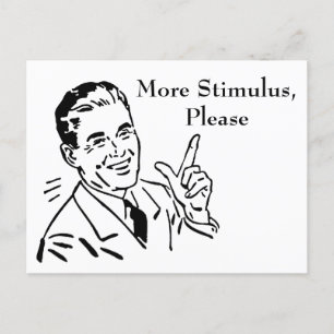 Vintage Government Stimulus Check Postcard