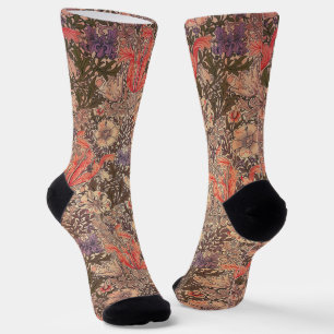 Vintage Graceful Floral Print Socks