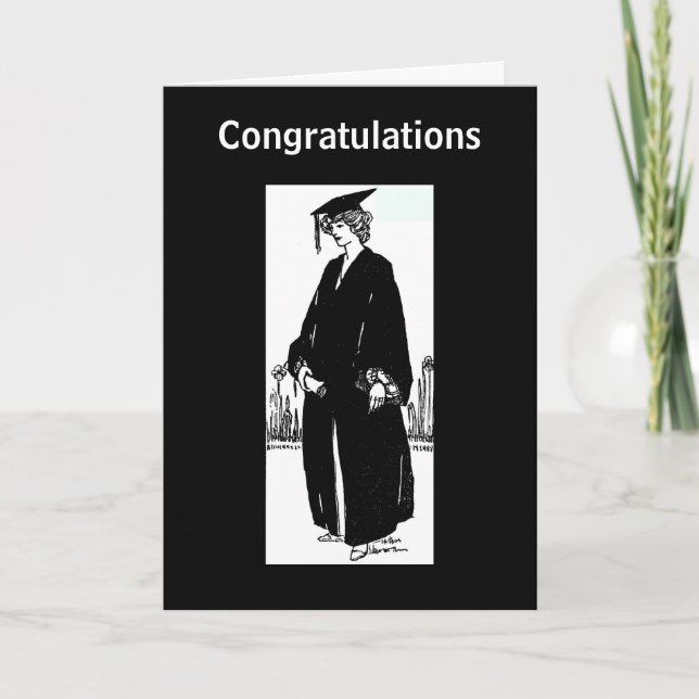 Vintage Graduate Congratulations Card (Front)