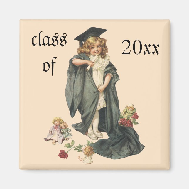 Vintage Graduation, Congratulations Graduates! Magnet (Front)
