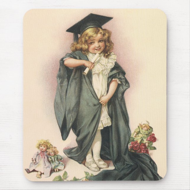 Vintage Graduation, Congratulations Graduates! Mouse Pad (Front)
