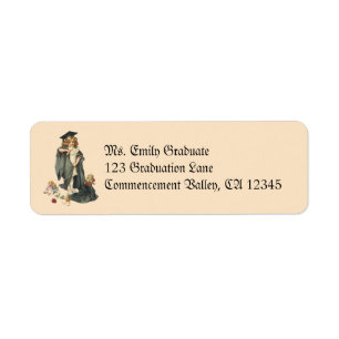Vintage Graduation, Congratulations Graduates! Return Address Label