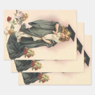 Vintage Graduation, Congratulations Graduates! Wrapping Paper Sheet