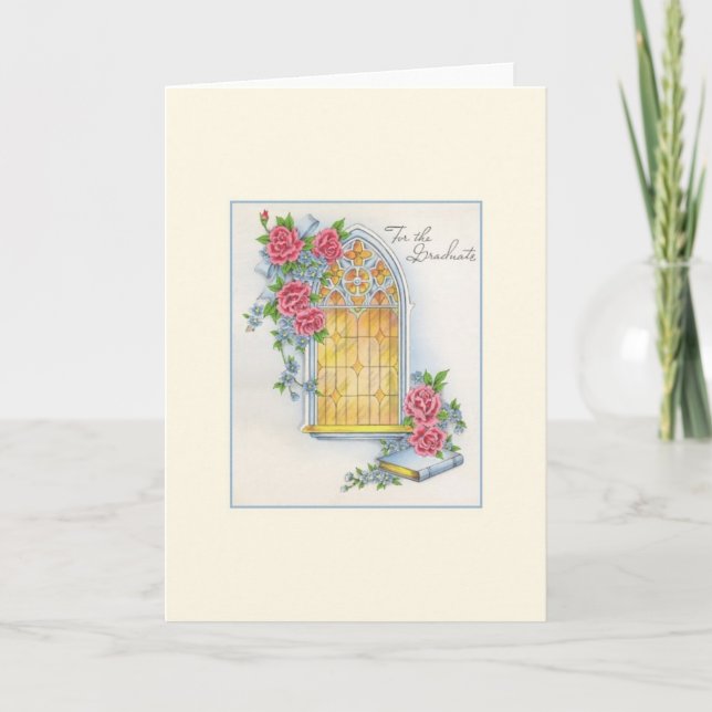 Vintage Graduation Greeting Card (Front)