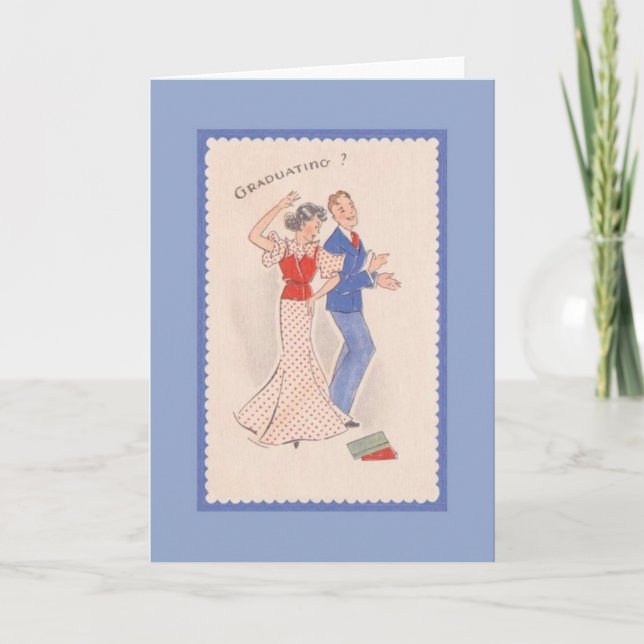 Vintage Graduation Greeting Card (Front)