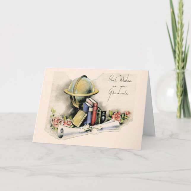 Vintage Graduation Greeting Card (Front)