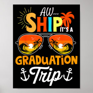Vintage Graduation Trip Summer Vacation Matching Poster