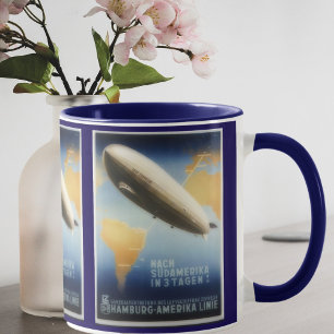 Vintage Graf Zeppelin travel  ad  Mug