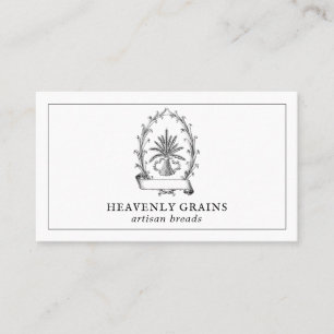 Vintage Grain Sack Bread Bakery Business Card