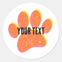 Vintage Grainy Dog Pawprint