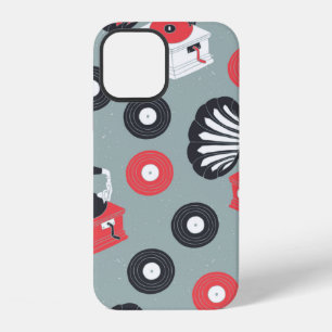 Vintage gramophone hand drawn seamless iPhone 12 case