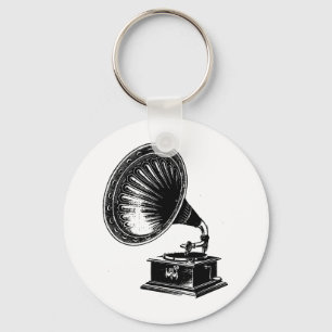 Vintage Gramophone Key Ring