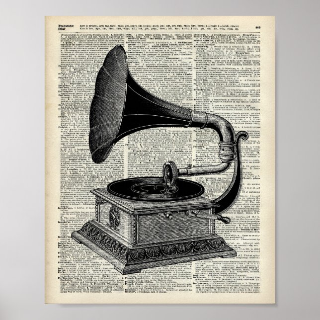 Vintage gramophone poster (Front)