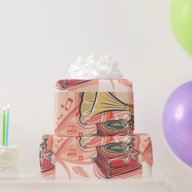 Vintage Gramophone Wrapping Paper (Creator Uploaded)