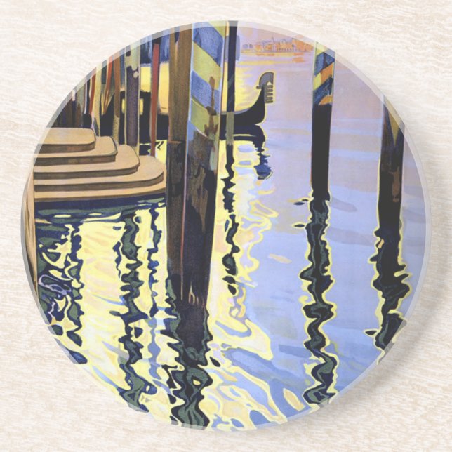Vintage Grand Canal Venice Italy Travel Coaster (Front)