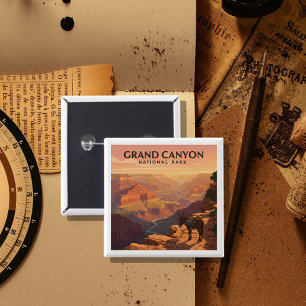 Vintage Grand Canyon National Park 15 Cm Square Badge