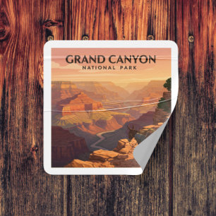 Vintage Grand Canyon National Park Square Sticker
