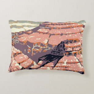 Vintage Grand Canyon National Park WPA Poster Art Decorative Cushion