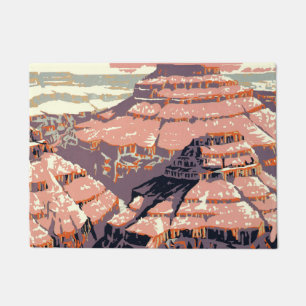 Vintage Grand Canyon National Park WPA Poster Art Doormat