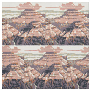 Vintage Grand Canyon National Park WPA Poster Art Fabric