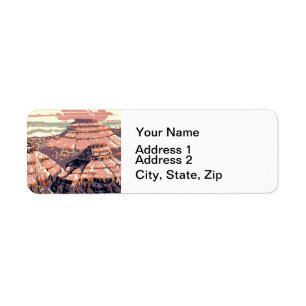 Vintage Grand Canyon National Park WPA Poster Art Return Address Label