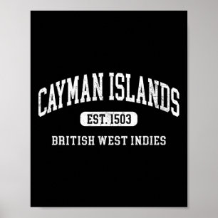 Vintage Grand Cayman Islands Est 1503 Vacation Sou Poster