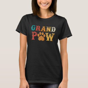 Vintage Grand Paw Dog Footprint Dog Lover T-Shirt