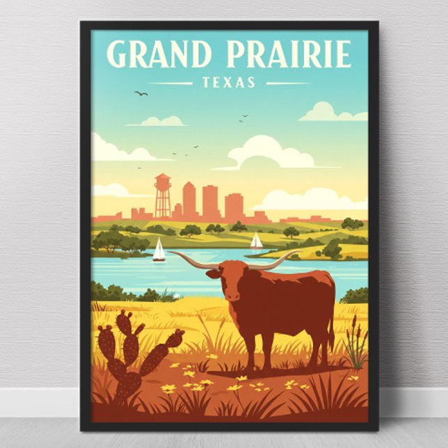 Vintage Grand Prairie Texas Poster (Creator Uploaded)