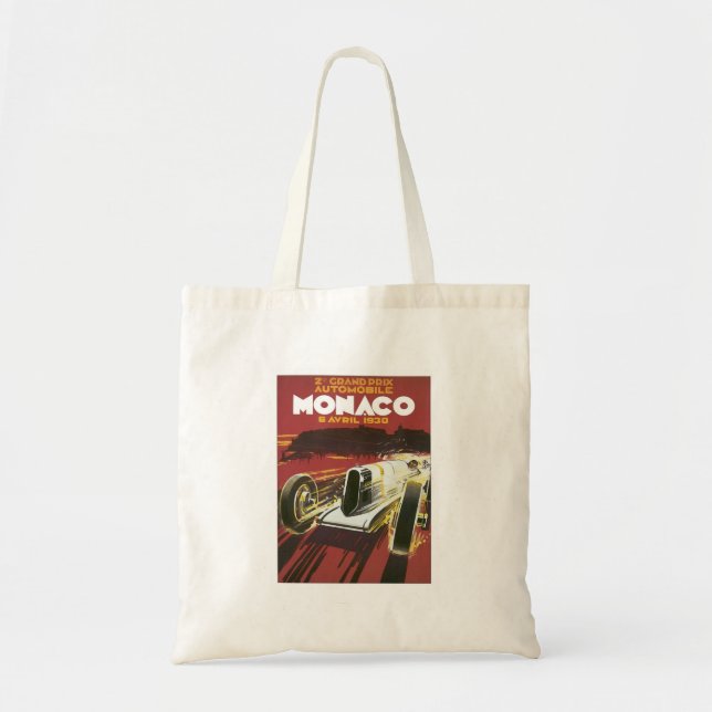 Vintage Grand Prix Monaco Tote Bag (Front)