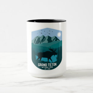 Vintage Grand Teton National Park Mountain Moose Mug