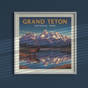 Vintage Grand Teton National Park Poster