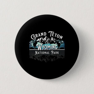 Vintage Grand Teton National Park Wyoming Usa Ek M 6 Cm Round Badge