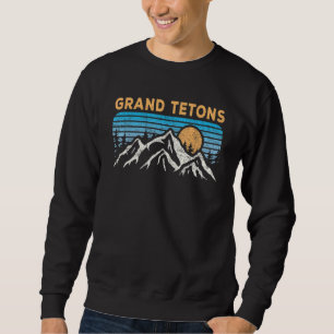 Vintage Grand Tetons Colorado Retro Mountain Ski S Sweatshirt